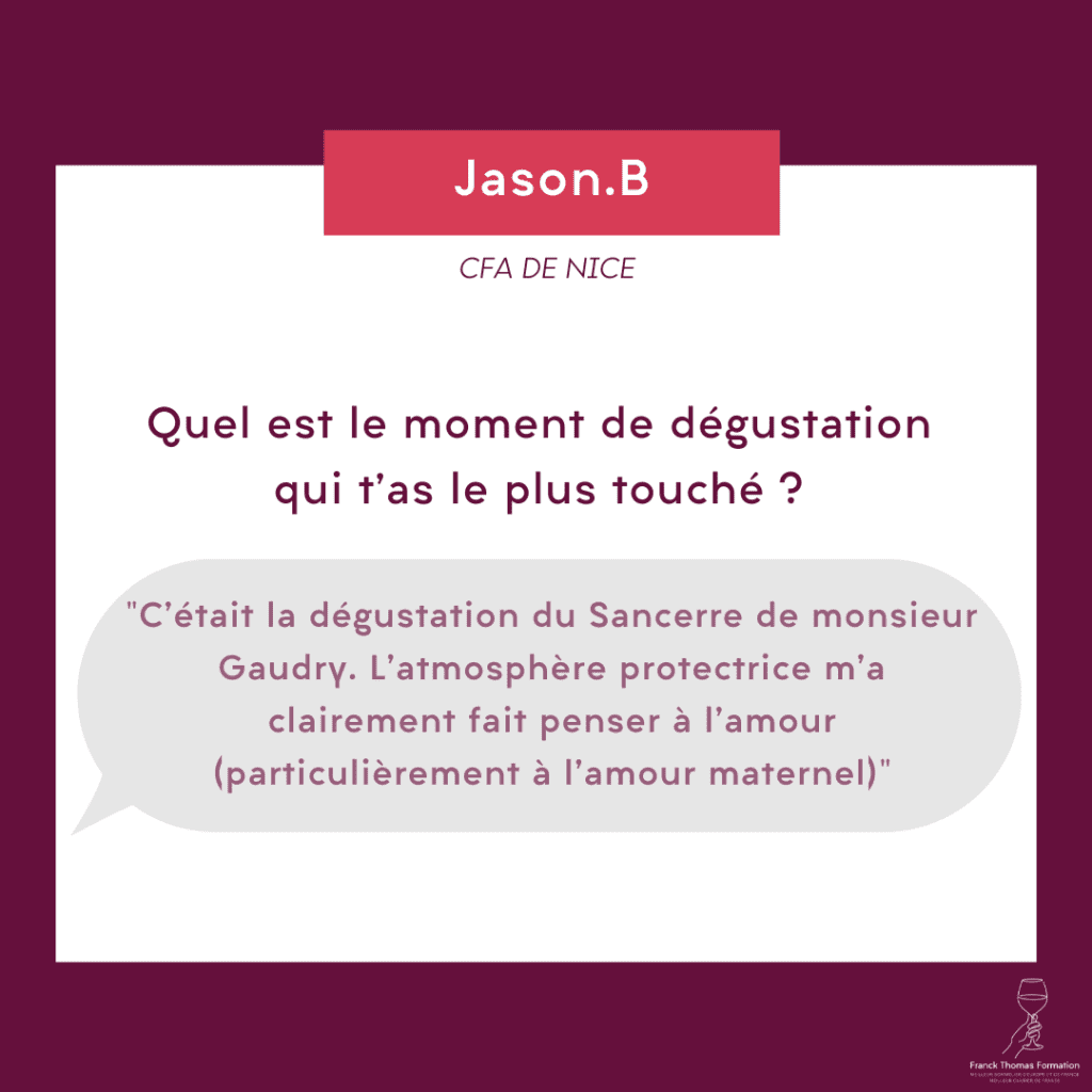 Témoignage sommelier caviste ambassadeur en gastronomie