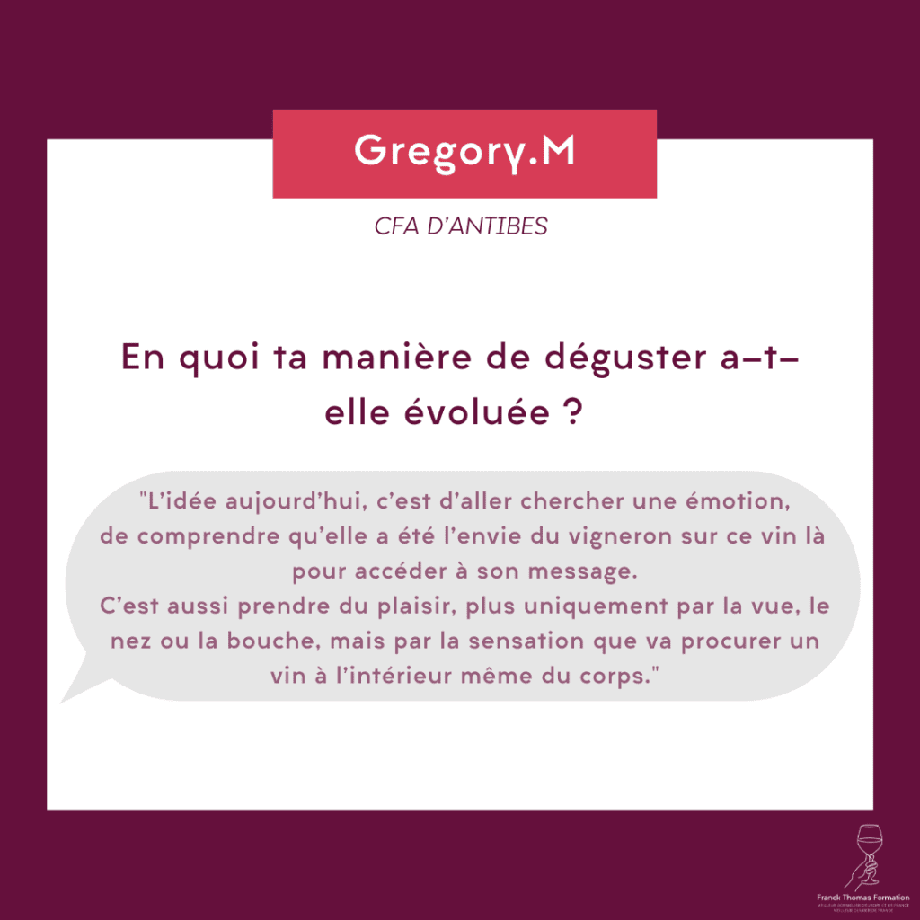 Témoignage sommelier caviste ambassadeur en gastronomie